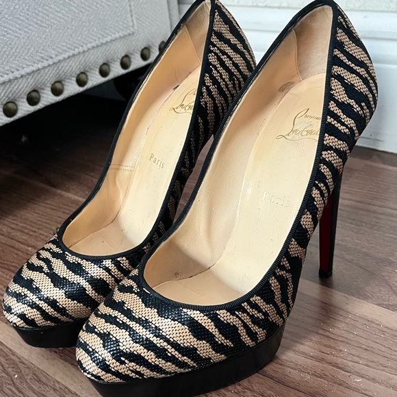 Christian Louboutin Tiger Pattern Heels - Picture 1 of 14